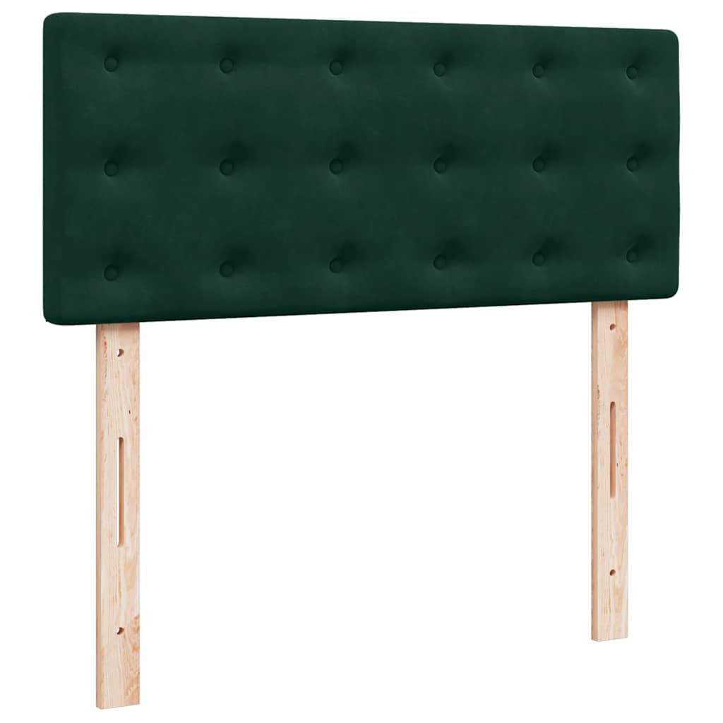 Giroletto a Molle con Materasso Verde Scuro 120x200 cm Velluto | homemem39