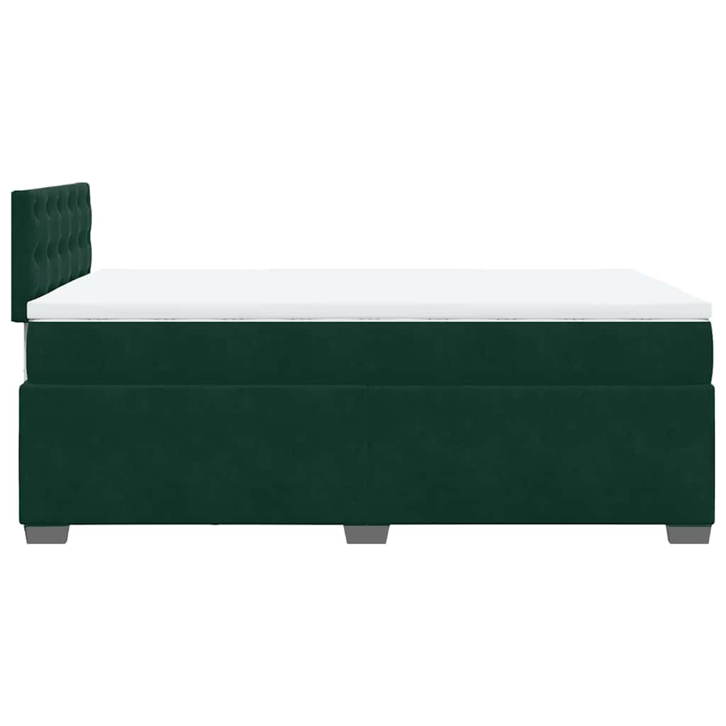Giroletto a Molle con Materasso Verde Scuro 120x200 cm Velluto | homemem39