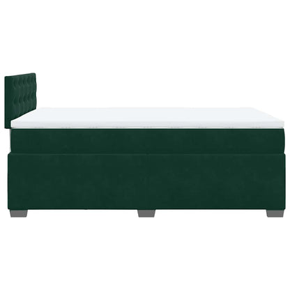 Giroletto a Molle con Materasso Verde Scuro 120x200 cm Velluto | homemem39