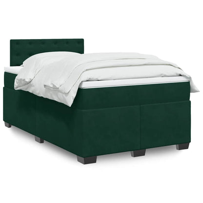 Giroletto a Molle con Materasso Verde Scuro 120x200 cm Velluto | homemem39