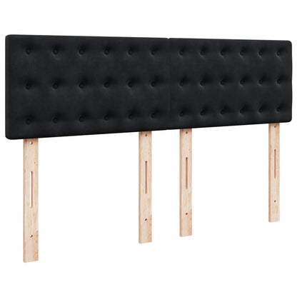 Giroletto a Molle con Materasso Nero 140x190 cm in Velluto | homemem39