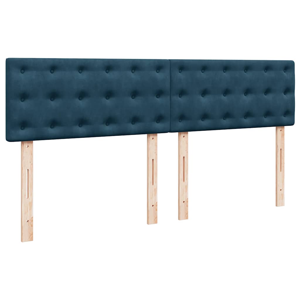 Giroletto a Molle con Materasso Blu 200x200 cm in Velluto | homemem39