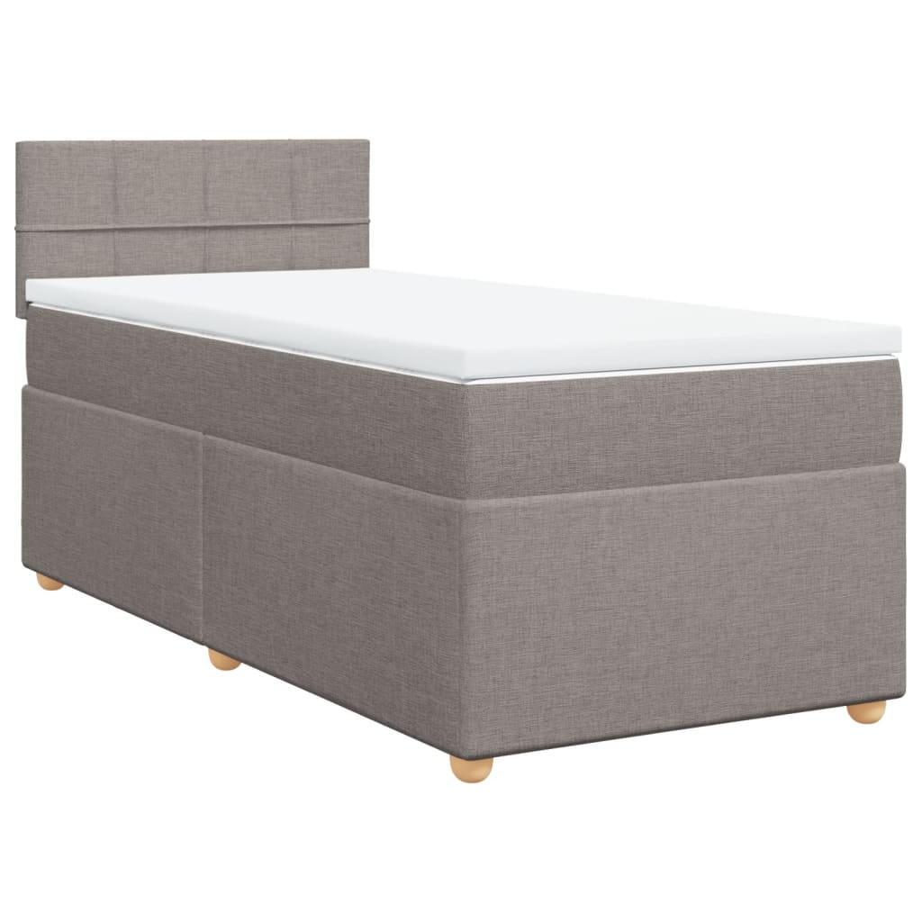 Giroletto a Molle con Materasso Tortora 80x200 cm inTessuto | homemem39