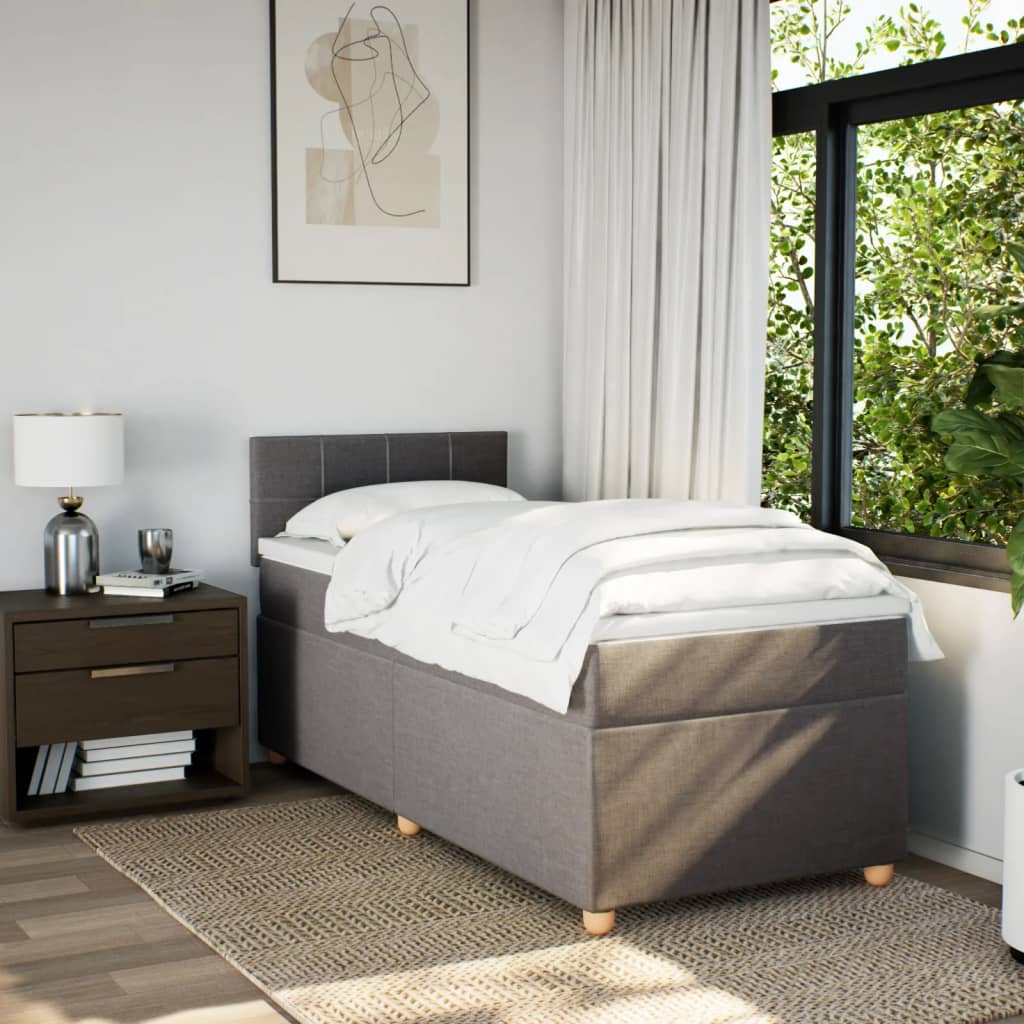 Giroletto a Molle con Materasso Tortora 80x200 cm inTessuto | homemem39