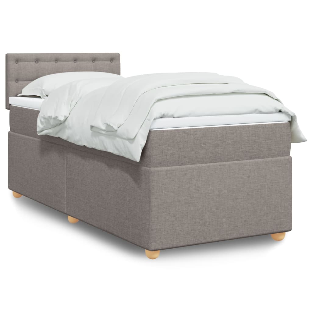 Giroletto a Molle con Materasso Tortora 80x200 cm inTessuto | homemem39