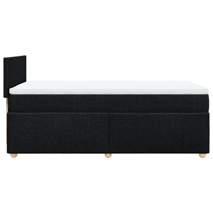 Giroletto a Molle con Materasso Nero 90x190 cm in Tessuto | homemem39