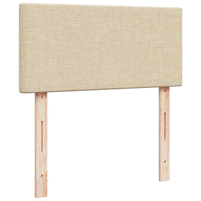 Giroletto a Molle con Materasso Crema 90x190 cm in Tessuto | homemem39