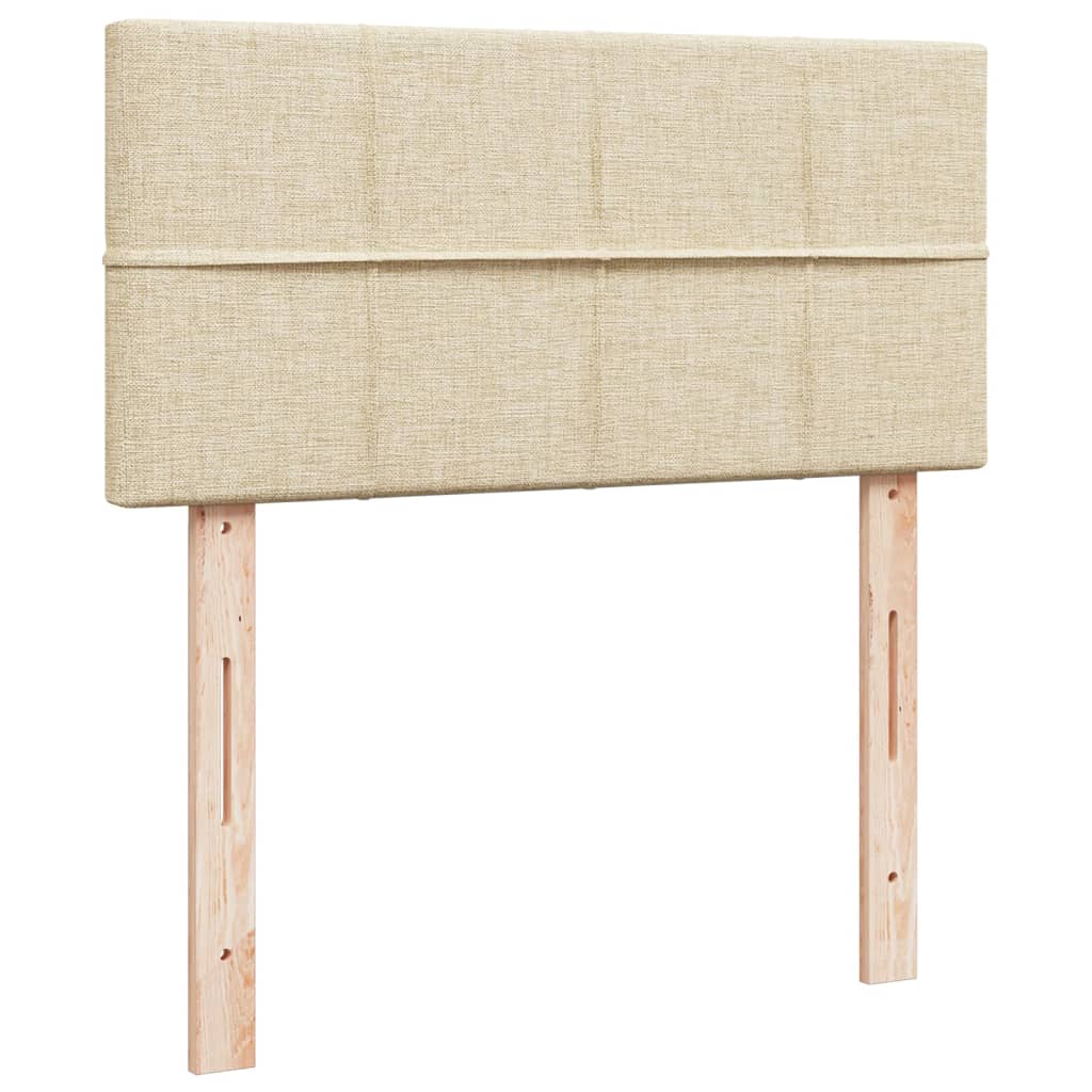 Giroletto a Molle con Materasso Crema 90x190 cm in Tessuto | homemem39