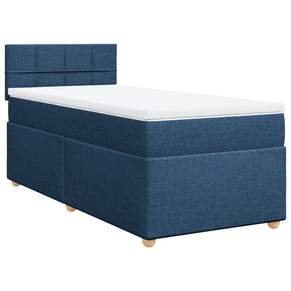 Giroletto a Molle con Materasso Blu 90x190 cm in Tessuto | homemem39