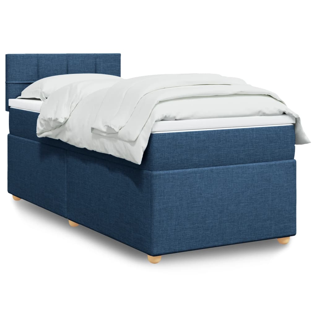 Giroletto a Molle con Materasso Blu 90x190 cm in Tessuto | homemem39