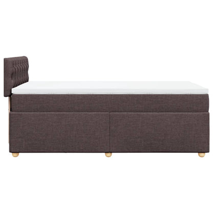 Giroletto a Molle con Materasso Marrone Scuro 90x190cm Tessuto | homemem39