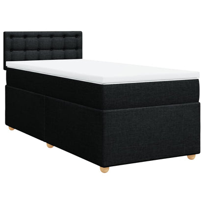 Giroletto a Molle con Materasso Nero 90x190 cm in Tessuto | homemem39