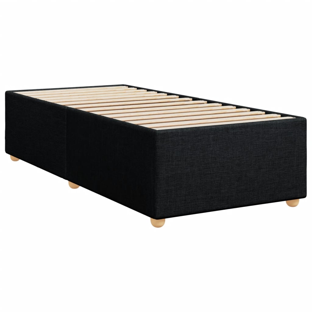 Giroletto a Molle con Materasso Nero 90x190 cm in Tessuto | homemem39