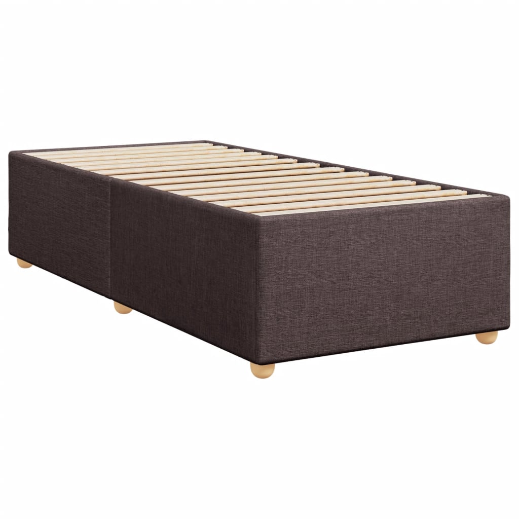 Giroletto a Molle con Materasso Marrone Scuro 90x190cm Tessuto | homemem39