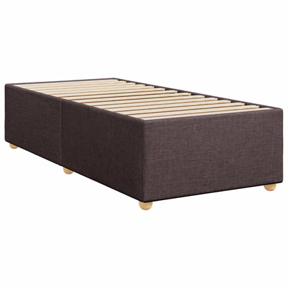 Giroletto a Molle con Materasso Marrone Scuro 90x190cm Tessuto | homemem39