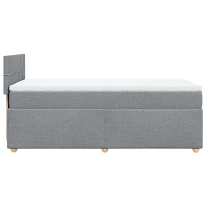 Giroletto a Molle con Materasso Grigio Chiaro 90x200 cm Tessuto | homemem39
