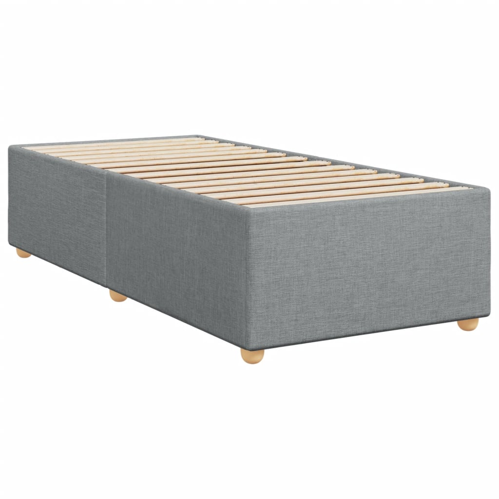 Giroletto a Molle con Materasso Grigio Chiaro 90x200 cm Tessuto | homemem39