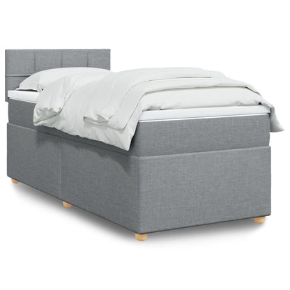 Giroletto a Molle con Materasso Grigio Chiaro 90x200 cm Tessuto | homemem39