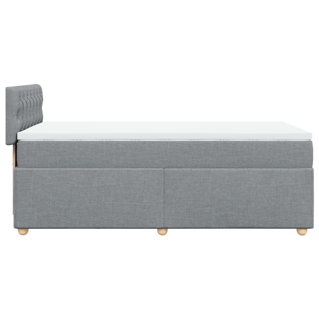 Giroletto a Molle con Materasso Grigio Chiaro 90x200 cm Tessuto | homemem39