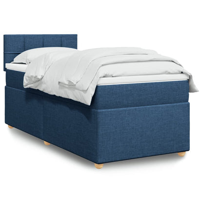 Giroletto a Molle con Materasso Blu 100x200 cm in Tessuto | homemem39