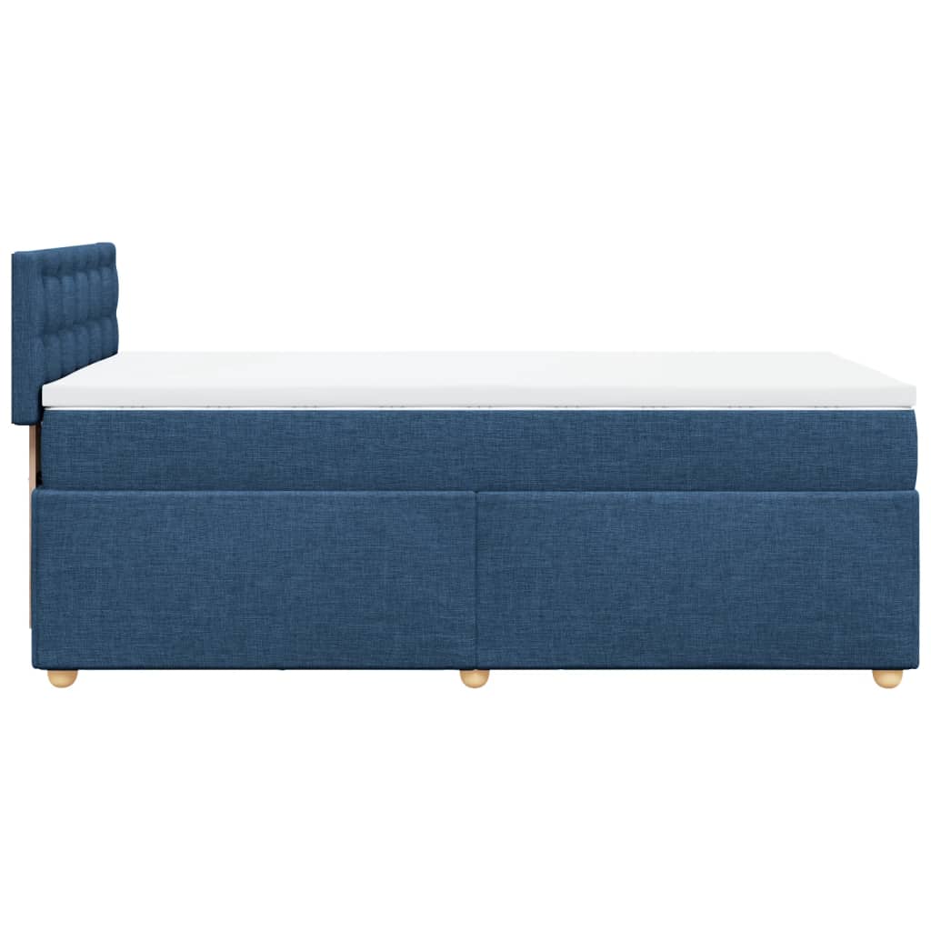 Giroletto a Molle con Materasso Blu 100x200 cm in Tessuto | homemem39