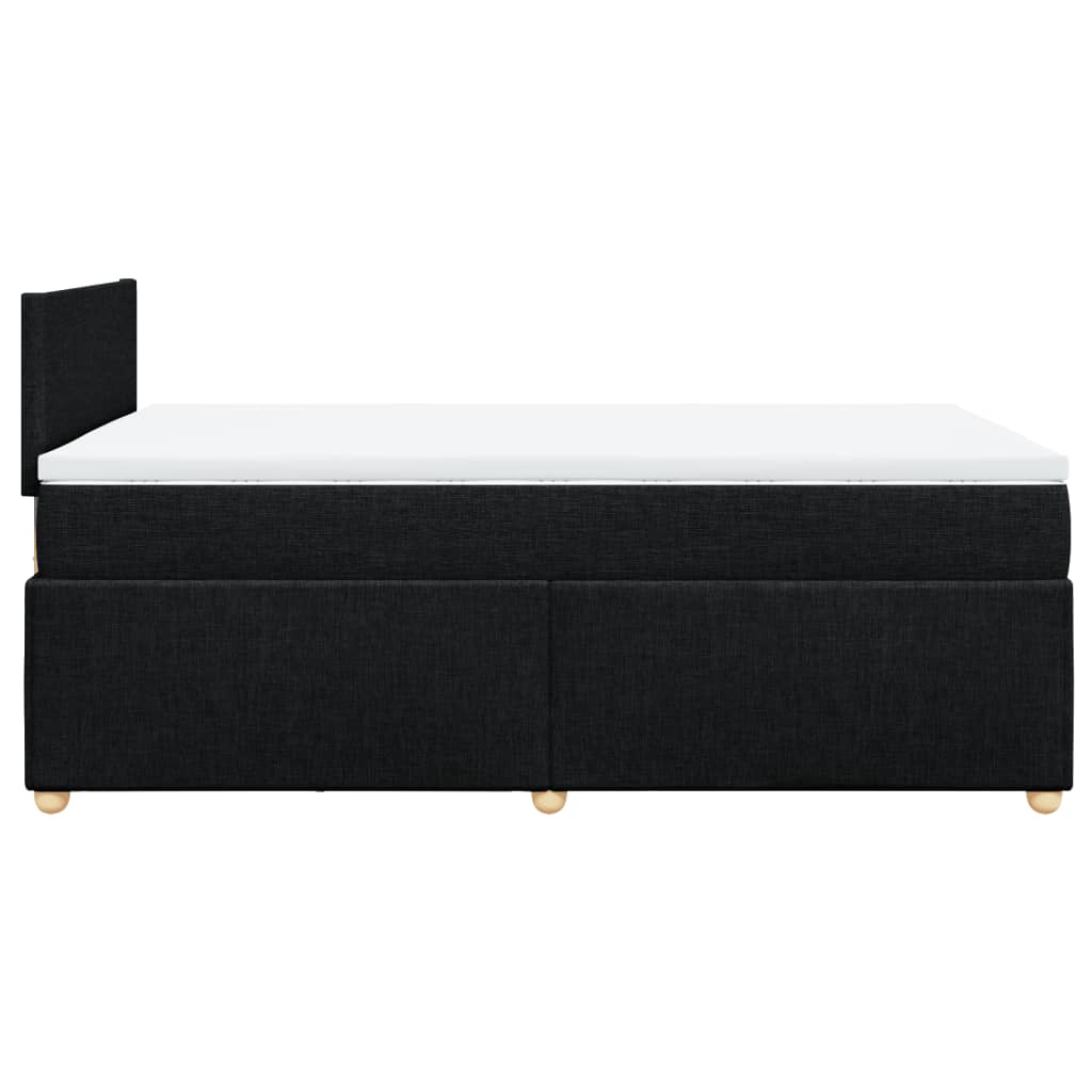 Giroletto a Molle con Materasso Nero 120x190 cm in Tessuto | homemem39