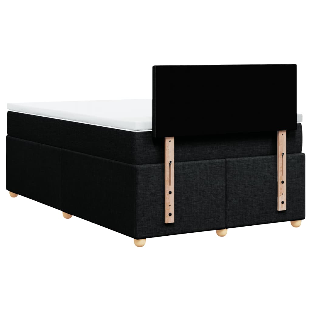 Giroletto a Molle con Materasso Nero 120x190 cm in Tessuto | homemem39