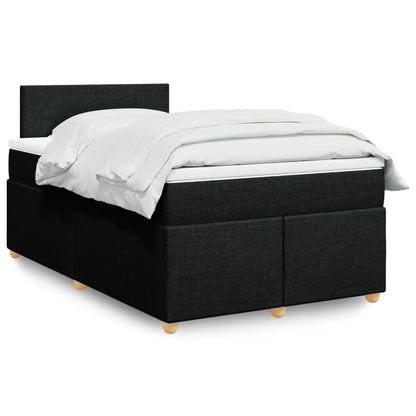 Giroletto a Molle con Materasso Nero 120x190 cm in Tessuto | homemem39