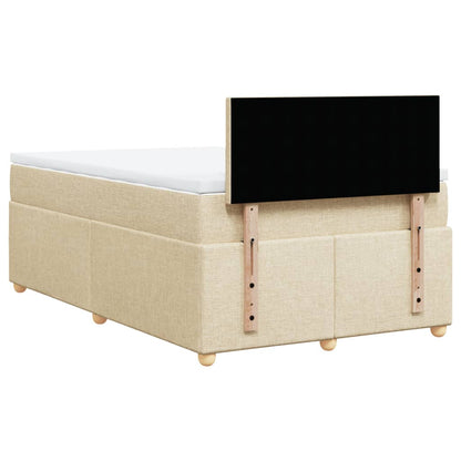 Giroletto a Molle con Materasso Crema 120x190 cm in Tessuto | homemem39