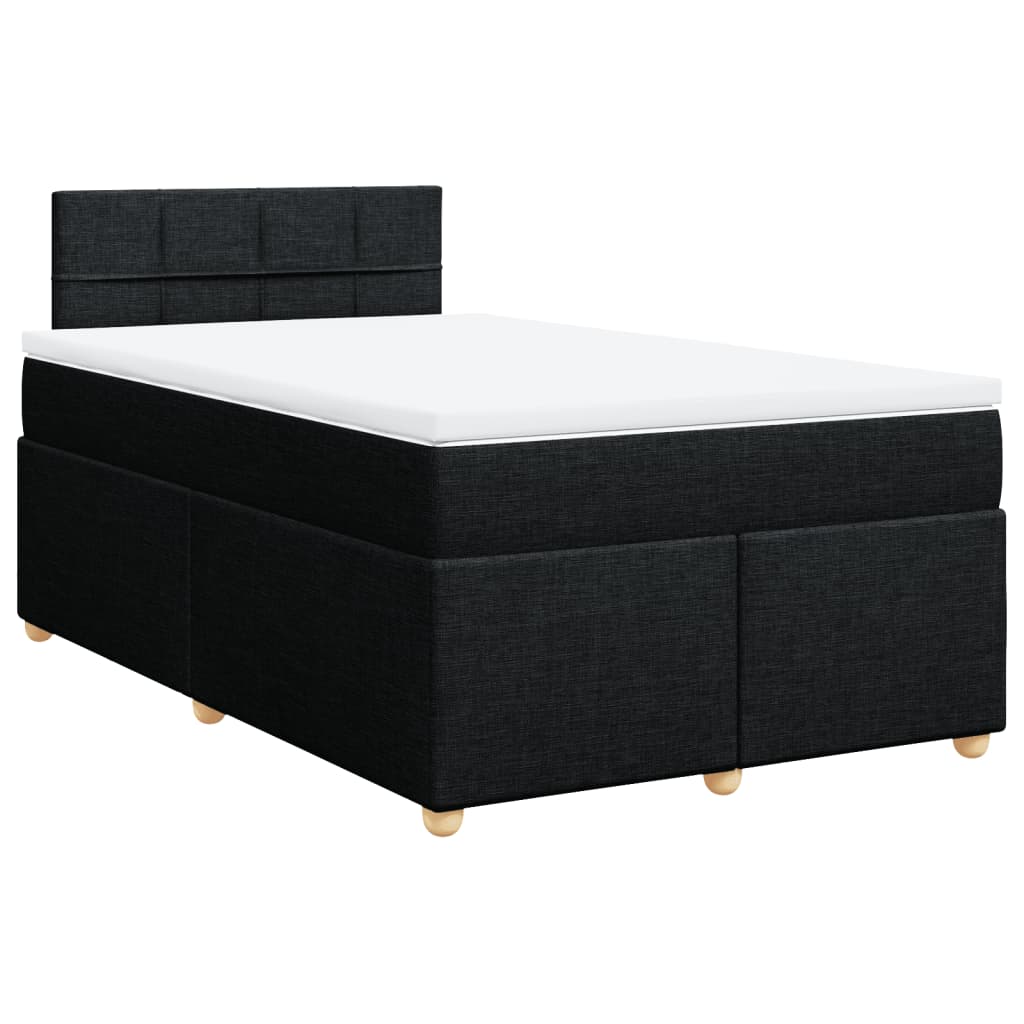 Giroletto a Molle con Materasso Nero 120x190 cm in Tessuto | homemem39