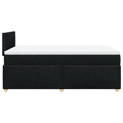 Giroletto a Molle con Materasso Nero 120x190 cm in Tessuto | homemem39
