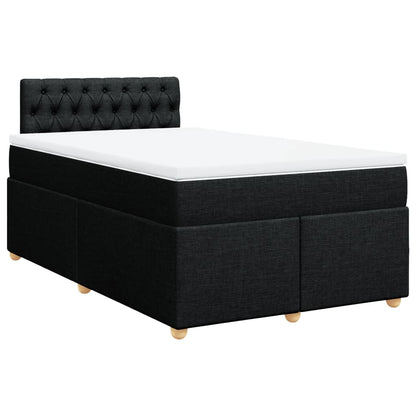 Giroletto a Molle con Materasso Nero 120x190 cm in Tessuto | homemem39