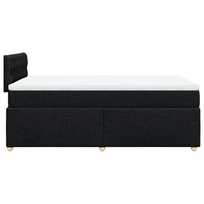 Giroletto a Molle con Materasso Nero 120x190 cm in Tessuto | homemem39