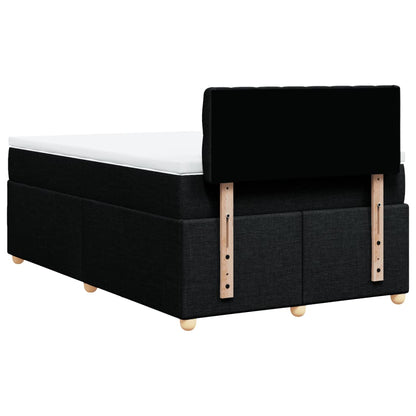 Giroletto a Molle con Materasso Nero 120x190 cm in Tessuto | homemem39