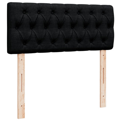 Giroletto a Molle con Materasso Nero 120x190 cm in Tessuto | homemem39