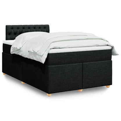 Giroletto a Molle con Materasso Nero 120x190 cm in Tessuto | homemem39