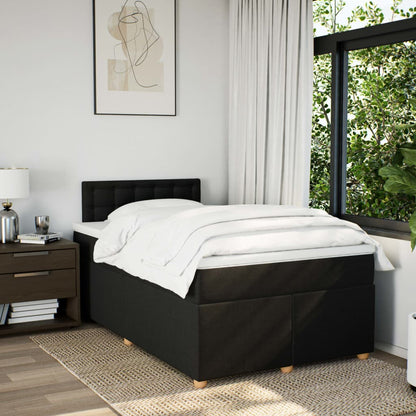 Giroletto a Molle con Materasso Nero 120x190 cm in Tessuto | homemem39
