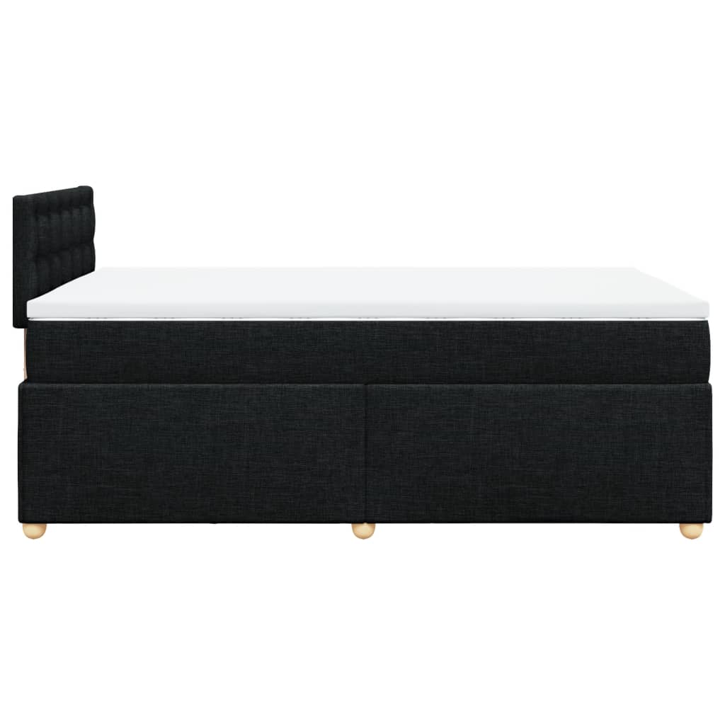 Giroletto a Molle con Materasso Nero 120x190 cm in Tessuto | homemem39