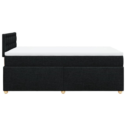 Giroletto a Molle con Materasso Nero 120x190 cm in Tessuto | homemem39