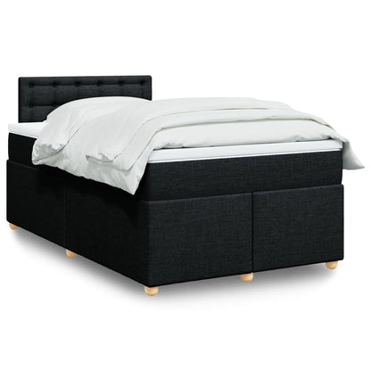 Giroletto a Molle con Materasso Nero 120x190 cm in Tessuto | homemem39