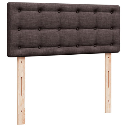 Giroletto a Molle con Materasso Marrone Scuro 120x190cm Tessuto | homemem39
