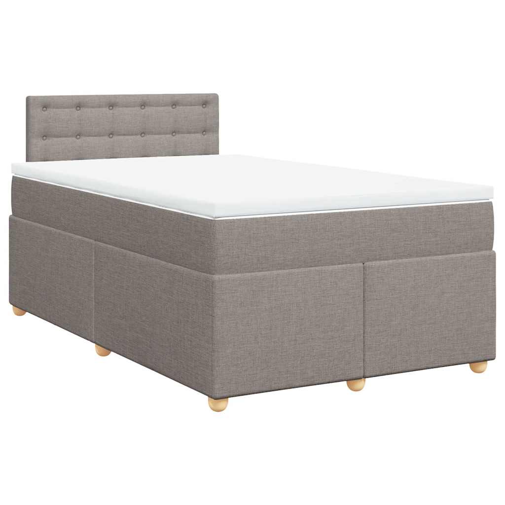 Giroletto a Molle con Materasso Tortora 120x190 cm in Tessuto | homemem39