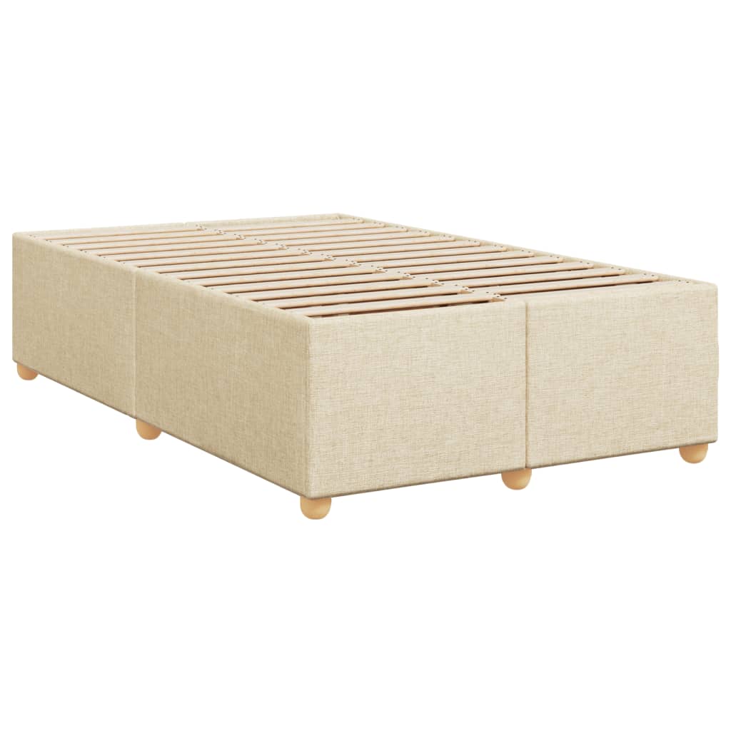 Giroletto a Molle con Materasso Crema 120x190 cm in Tessuto | homemem39