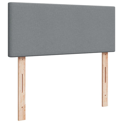 Giroletto a Molle con Materasso Grigio Chiaro 120x200cm Tessuto - homemem39