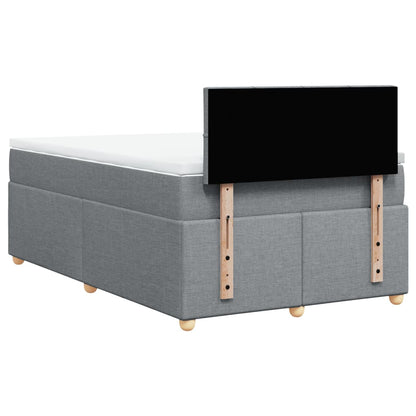 Giroletto a Molle con Materasso Grigio Chiaro 120x200cm Tessuto | homemem39