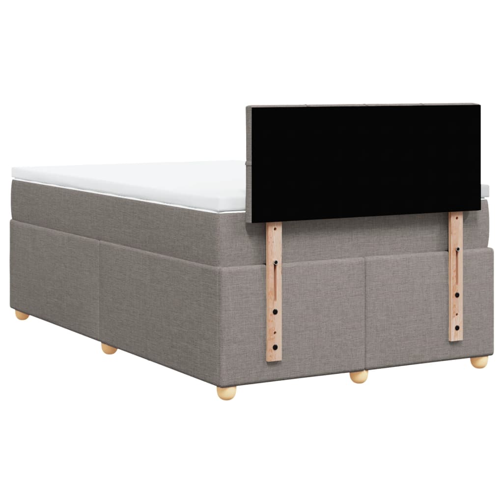 Giroletto a Molle con Materasso Tortora 120x200 cm in Tessuto | homemem39