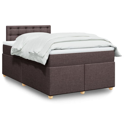 Giroletto a Molle con Materasso Marrone Scuro 120x200cm Tessuto | homemem39