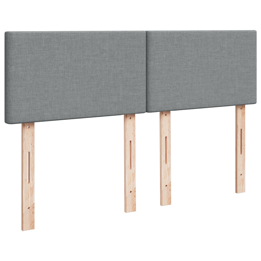 Giroletto a Molle con Materasso Grigio Chiaro 140x190cm Tessuto