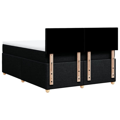 Giroletto a Molle con Materasso Nero 140x190 cm in Tessuto | homemem39
