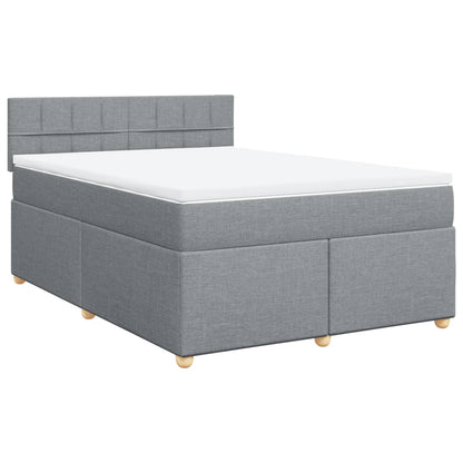 Giroletto a Molle con Materasso Grigio Chiaro 140x190cm Tessuto | homemem39